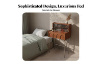 French aesthetic Single-Drawer Dressing Stand Vintage Design Makeup Table Space-Saving Vanity Desk space-efficient Size for Apartment Dwellers, Teenagers, Gift Givers, Small Spaces, Cloakroom, Home