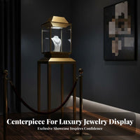 Jewelry Display Cabinet Light Luxury Design Jewelry Showcase Counter Glass Display Case Rust-Resistant Har Jewelry Display Are
