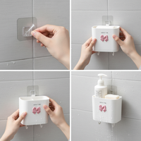 Wall-Mounted Comb Toothbrush Holder for Bathroom Storage, No-Drill Organizer