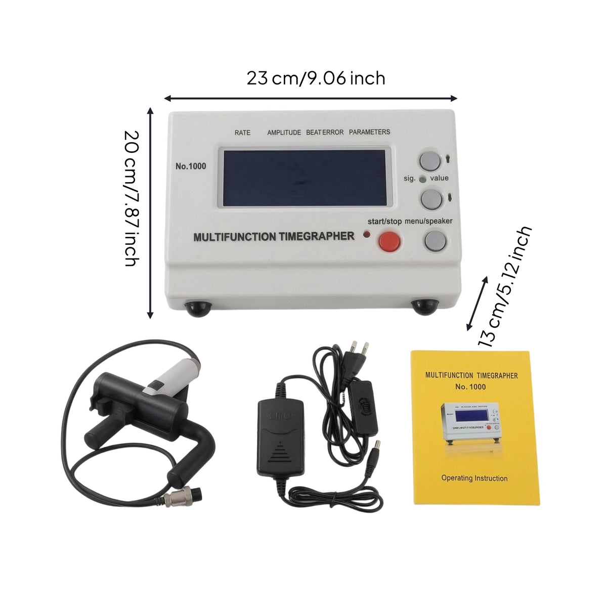 Professional Watch Timegrapher Electronic Timegrapher with LCD Display Adjustable Mechanical Watch Tester Multifunctional for Hobbyists