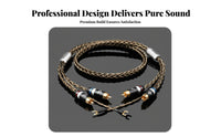 Turntable Tonearm Cable Shiny-Plated LP Vinyl Player Audio Cable