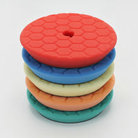5 Pieces High Quality Polishing Sponge Pads Premium Polishing Pads with Center Hole Bendable Buffing Pad Mixed Size for Detailers, Paint Correction