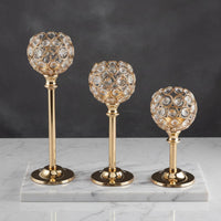 3 Pieces Table Centerpiece Mini Crystal Candle Holder Elegant Crystal Candle Holder Romantic Home Decor for Wedding, Party, Living Room
