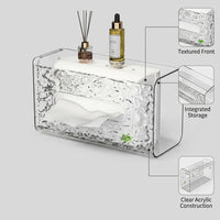 Coffee Table Storage Box with Lid in Iceberg Pattern, Acrylic Tissue Box Holder for Home Office, Wall-Mounted Paper Towel Holder, Tissue Boxes