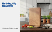Ironwood Chopping Board, Durable Thick Wood Cutting Board, Double-Sided, Rectangular, Handmade
