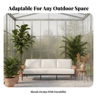 4 Pieces 4-Piece Woven Seating collection Weather-Resistant Outdoor Furnishings Water Patio Set for Families, Adults, Garden, Terrace, Sunroom