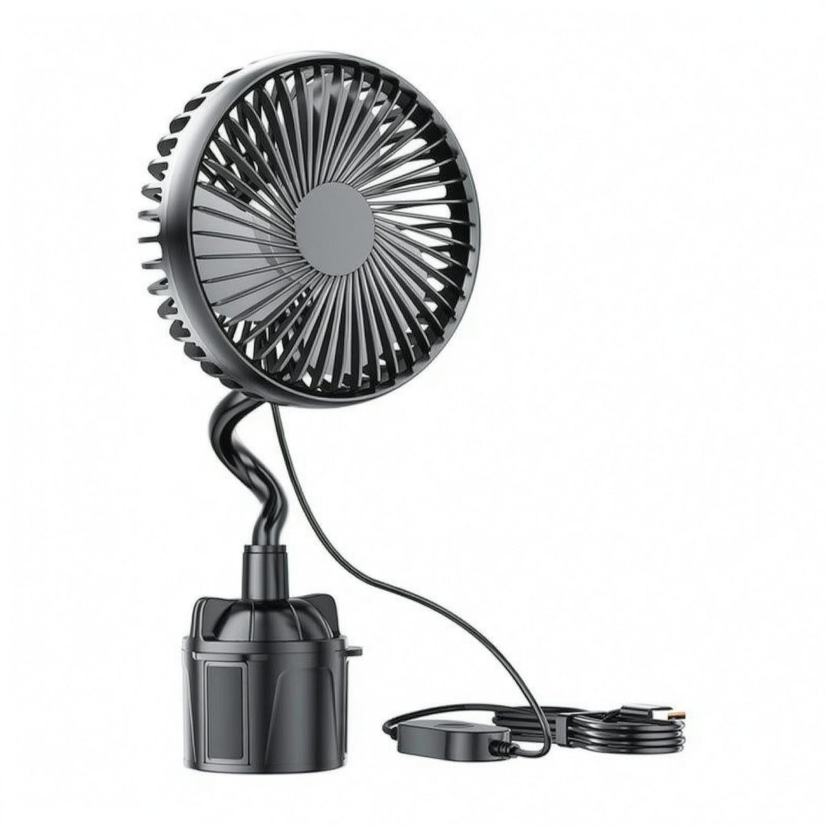 Cup-Holder Car Fan Adjustable Air Circulation 3-Speed Car Fan