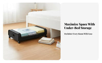 Wheeled Collapsible container Space-Saving Underbed Container low-height for Students