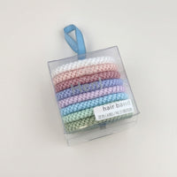 8 Pieces Braided Hair Ties Thick Ponytail Holders with Organizer Box Clear