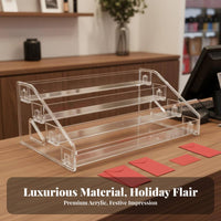Acrylic Card Display Rack Tiered Design Multi-Tier Display Rack Space-Saving
