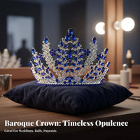 Full Circle Pageant Crown Sparkling Crystal Gemst Single S Baroque Crystal Tiara Baroque Wedding Headpiece Vintage Inspired