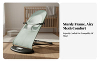 Foldable Design Newborn Lounger with Toy Bar Natural Rocking Motion 3-in-1 Convertible Bouncer Adjustable Recline Baby Rocker Removable and Washable Cover for Infants, Newborns, Toddlers, Rest Time, Playtime, Living Room, Home