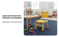 Thickened long-lasting Adjustable Height Plastic Chair Cartoon Design Adjustable Leg child's Chair Easy to Clean kids' Furniture Ergonomic Backrest for Preschoolers, young children, Daycare Providers, Kindergarten, Classroom, Playroom, Study Corner