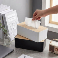 Office Desk Tissue Box for Desk Storage and Home Office, Modern Minimalist Style Box of Tissues, Polypropylene Material for Facial Tissue, White