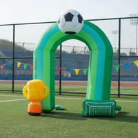 Soccer Championship Arch Decoration Giant Size Football Entry Arch Sports Themed Soccer Championship Inflatable for Festival, Stadium