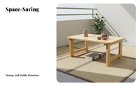 Space-Saving Japanese Design Floor Table Multi-Functional Foldable Bay Window Table Safe Rounded Corners Tatami Floor Desk Strong Load-Bearing for Apartment Dwellers, Families, Students, Balcony, Living Room, Bedroom