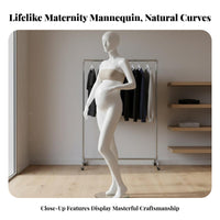 Mannequin Lifelike Mannequin Form Sturdy Construction Maternity Display Form for Retailers, Window Displays, Boutiques, Showrooms