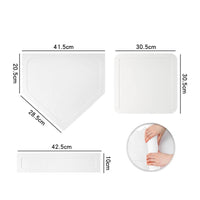 5 Pieces Rubber Throw down Bases Portable Baseball Base Set Flexible Baseball Field Plates for Coaches, Teachers, Backyard Games