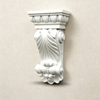 Classical Decorative Corbel Vintage Corbel with Floral Motif Polyurethane Decorative Trim Bracket Sturdy for Archways, Feature Walls