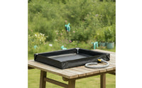 Foldable Basin with Drain Hose Square Portable Folding Tub Space-Saving Tub for Kids, Backyard