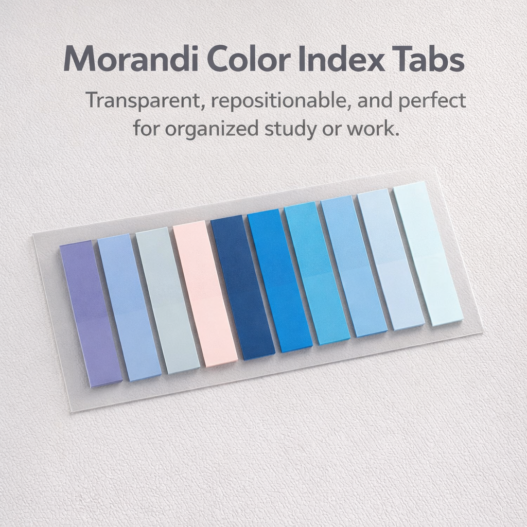 PET Sticky Notes Transparent Index Tabs for Notebooks Planners, Removable Reusable Divider for Students Repositionable Bookmark Markers