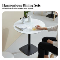 Modern Design Square Dining Set for 4 Stable Construction 5-Piece Dining collection Space-Saving Cafe Furniture adaptable for Homeowners, Business Owners, Families, Restaurant, Reception Area, Kitchen