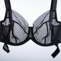 Underwire Bra with Lace Overlay for Women, Large Cup Support in Extended Sizes, Minimizing for Everyday Wear and Special Occasions