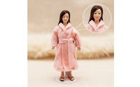 Textile Clothing Miniature Doll with Stand Collectible Porcelain Doll with Stand Poseable Delicate for Display Shelf