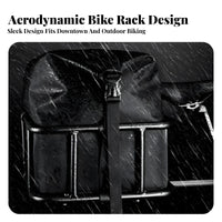 Water-Resistant Insulated Bike Bag Aluminum-Foil Lined Cycle Rear Storage Bag Soft-Sided Flap Top
