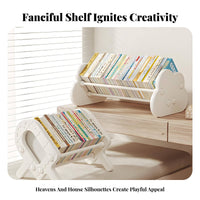 Space-Saving Front-Facing young child book display Child-Safe children's Tiered Desk Rack Sturdy Construction Desktop Shelf Cute Design for young children, Parents, Nursery School educators, Bay sill, Playroom, Classroom, Living Room