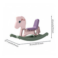 Multifunction Ride Toy Cognitive Training Easy to Move Rocking Horse for Children