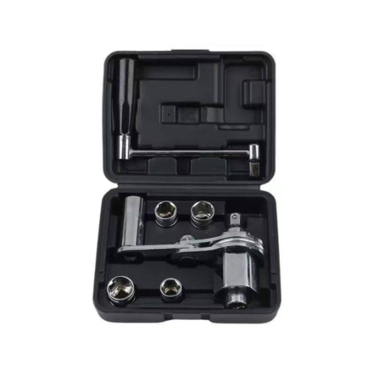 Wheel Wrench with Socket Adapters Labor-Saving Lug Wrench Nut Remover with Storage Case Extended Tire Changing Tool for Vehicle Owners, Garage