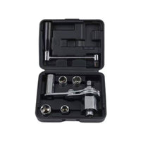 Wheel Wrench with Socket Adapters Labor-Saving Lug Wrench Nut Remover with Storage Case Extended Tire Changing Tool for Vehicle Owners, Garage