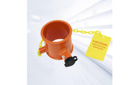 Fifth Wheel Lock Locking Device Sturdy King Locking Device with Warning Tag for Fleet Owners, Storage Yards