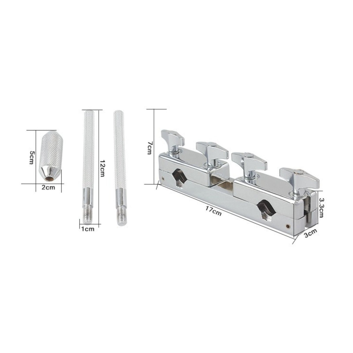 Drum Universal Holder Easy to Adjust Drum Multi Clamp Heavy-Duty Metal Percussion Mounting Bracket