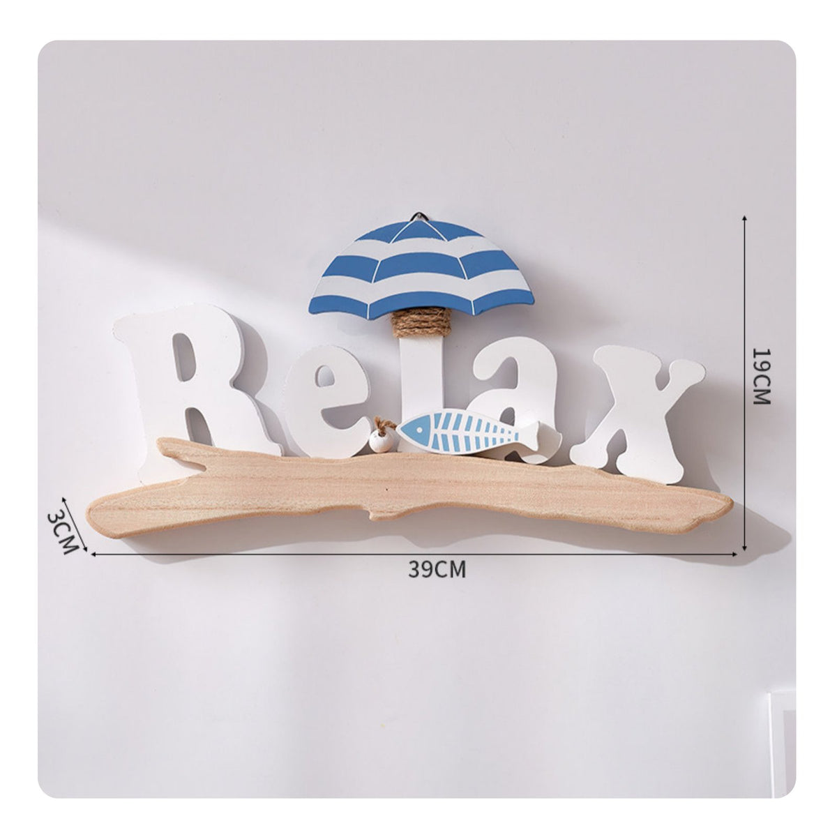 Nautical Welcome Sign Mediterranean Door Hanger Coastal Wall Decor for Restaurant, Cafe, Bathroom