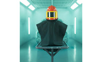 Built-in Hard Hat Paint Spray Hood Full Face Protection Sandblasting Hood Wide View Lens Guarding Sandblasting Helmet for Polishing