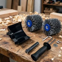 Multi Purpose Wire Drawing Wheel Wear-Resistant Angle Grinder Brush Wheel Easy to Install Burnishing Drum Brush Long-Lasting for Metalworking
