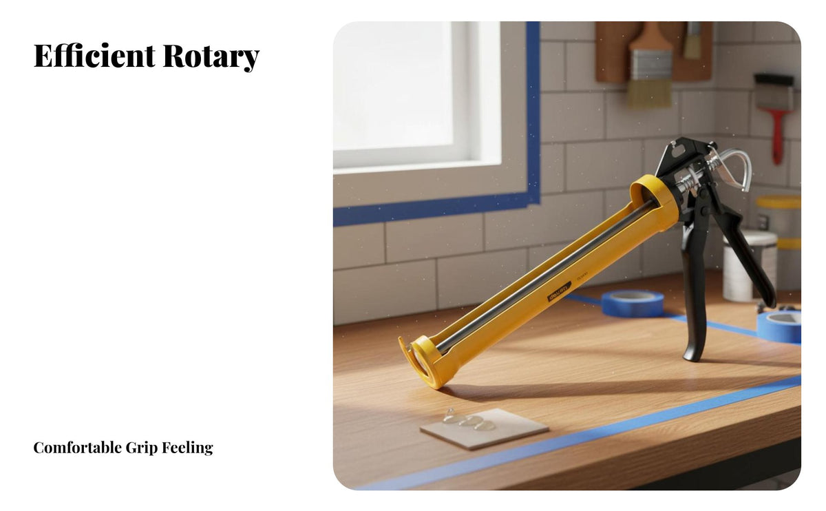 Rotating Caulk Revolving Barrel Caulking Labor-Saving Design Hand Tool for DIY Enthusiasts, Craftspeople, Window Sealing, Home Improvement, Lavatory