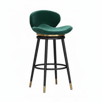 360-Degree rotate Adjustable Round Stool with Low support Modern Design Bar Chair paded Seat Seating Furniture Integrated Footrest for Homeowners, Adults, Reception Desk, Counter, Kitchen Island, Cafe