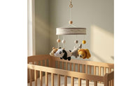 Soft Yarn Crocheted Creature Crib Mobile Neutral and Bright Colors Hanging Soft-Textured Creature Mobile for Babies