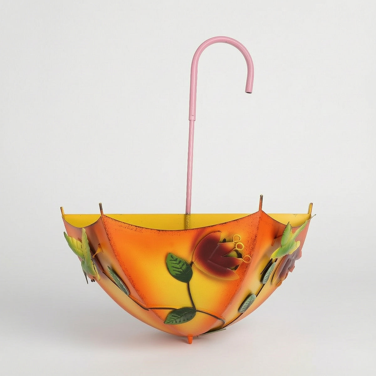 Wall-Mounted Iron Umbrella Planter Compact Umbrella Planter Vintage Whimsical for Gardeners, Balcony, Patio
