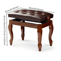 Piano Bench with Adjustable Height Tufted Piano Bench Comfortable for Students