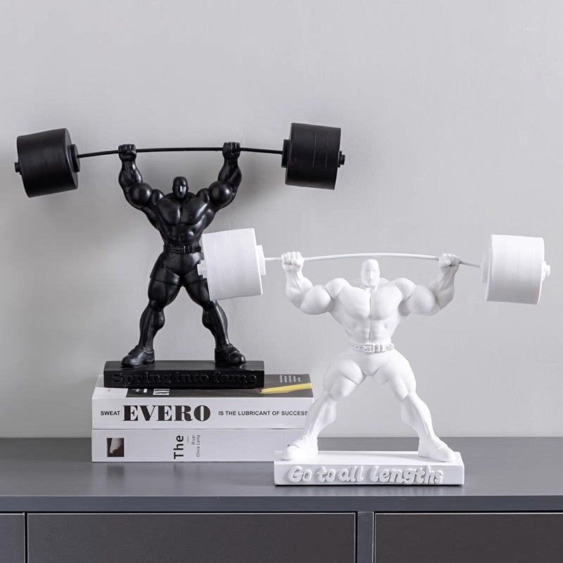 Muscular Bodybuilder Weightlifting Model Sculpture