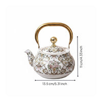 Tea Kettle with Infuser Glossy Glazed Teapot with Infuser Easy to Clean