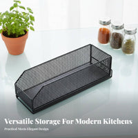 Kitchen Cabinet Pull-out Organizer Space Saving Pull-out Cabinet Basket Large Capacity Sliding Drawer Storage Rack for Pantry, Washroom, Office