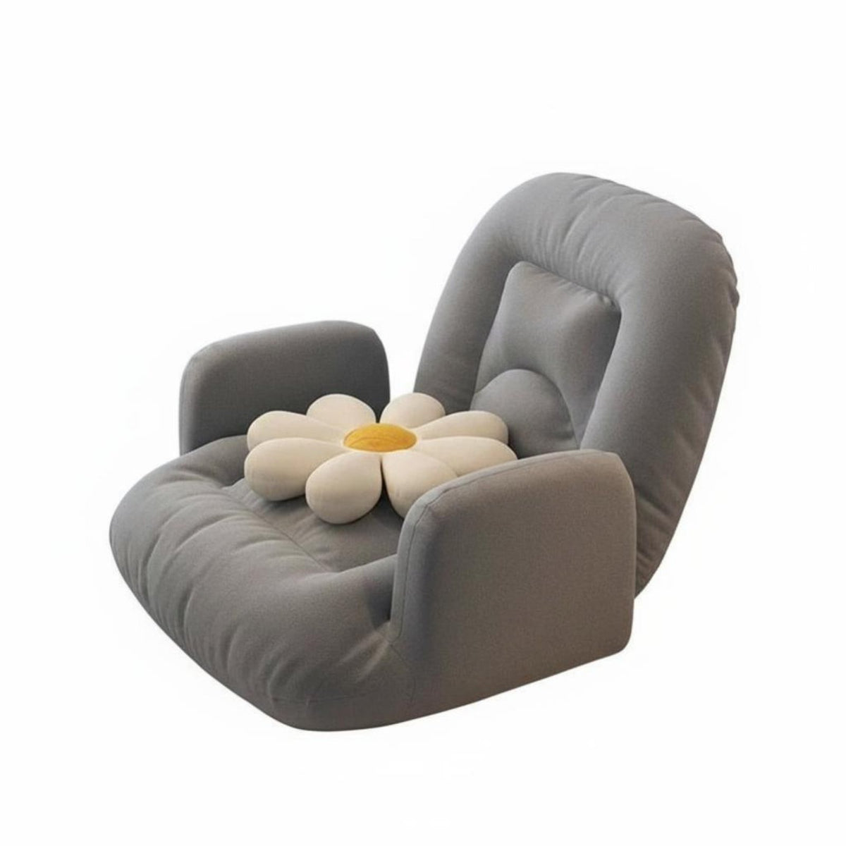 Armless Design Adjustable Floor Lounger Thickly Padded Adjustable spinerest padding Space-Saving informal Seating Eron the movenomic for Students, Adults, video game enthusiasts, Bay window area, Dorm Room, Bedroom, studying