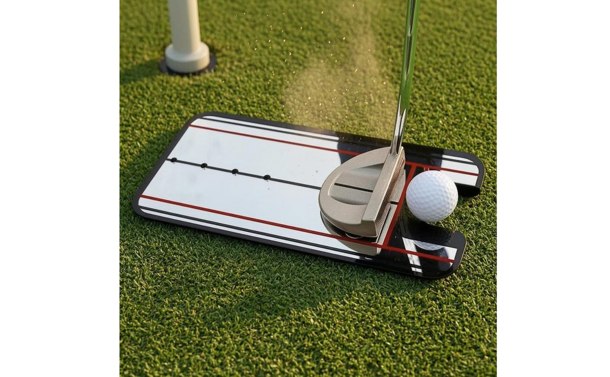 Acrylic Golf Putting Mirror with Alignment Lines and Black Border