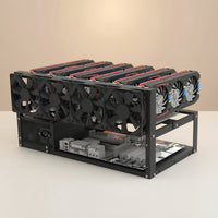 6 Display Adapter Cryptocurrency Rig Frame Steel Cryptocurrency Frame with 6 Display Adapter Slots for Miners