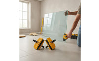 Yellow Metal Body Manual Carrying Clamp Flat Material Handling Slab Carrier Clamp Heavy Duty Glass Panel Lifter Non-Marking